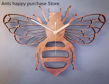 

creative bamboo/wood bee wall clock garden nature decoration wall wall hanging table clocks quartz clock living room bedroom