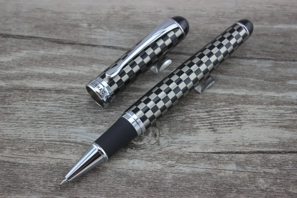 Jinhao X750 роллер ручка с серебряной клип высокое качество металла шариковые ручки с чехол ручка подарка комплект