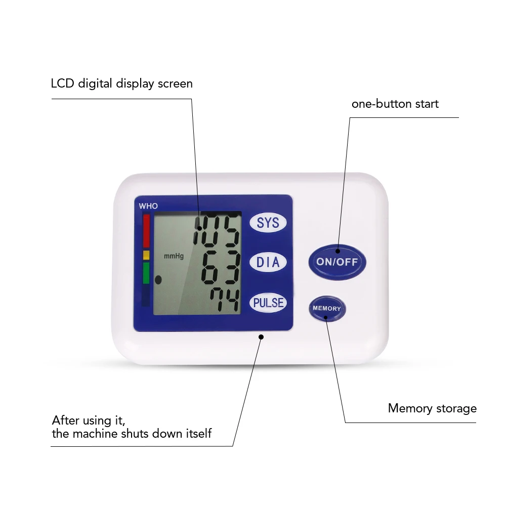 OLIECO предплечье крови Давление монитор автоматический прибор для измерения артериального давления машины тонометр цифровой ЖК-для измерения OLI-A138