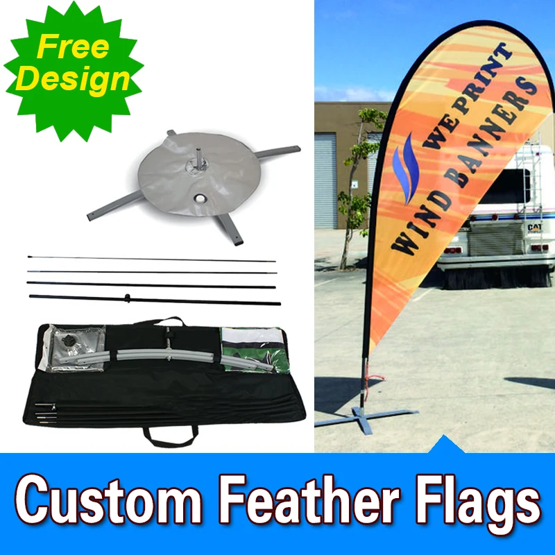 

Free Design Free Shipping Single Sided Cross Base Teardrop Flag Signs Advertising Teardrop Banner Stands Blade Flag