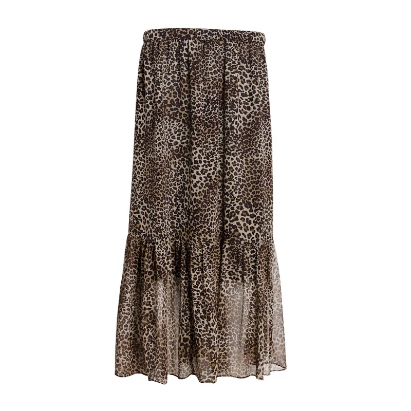 OMIKRON 2019 змея длинные юбки с принтом женские элегантные плиссированные Высокая талия темперамент юбка винтажная уличная одежда большого
