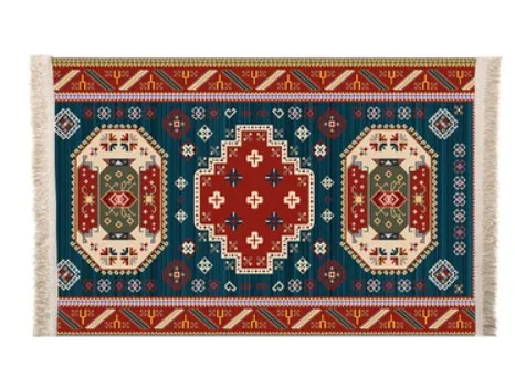 Марокканский нордический фланелевый хлопковый ковер с кисточками, ковер для спальни, покрывало, коврик, простой современный Настольный коврик, кухонный коврик, украшение для дома - Цвет: M