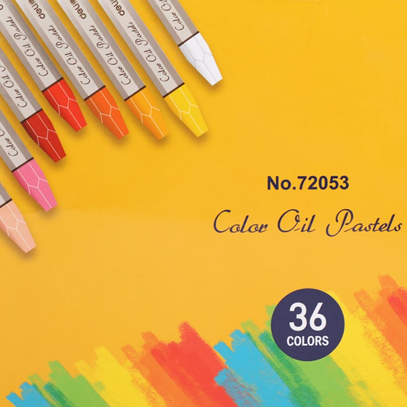 36 цветов/коробка масляная пастель для студентов канцелярские принадлежности школьные цветные пастельные ручки для рисования принадлежности Deli 72053 kawaii милые
