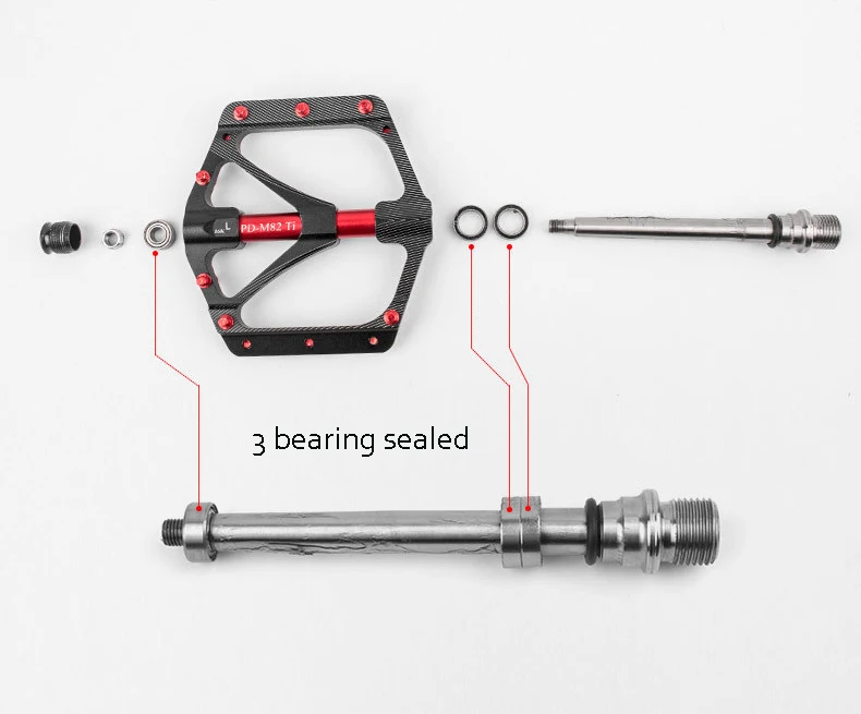 Дизайн 6 подшипников Ti ось велосипедные педали противоскользящие сверхлегкие ЧПУ MTB горный велосипед педали герметичный Подшипник педали запчасти велосипедов