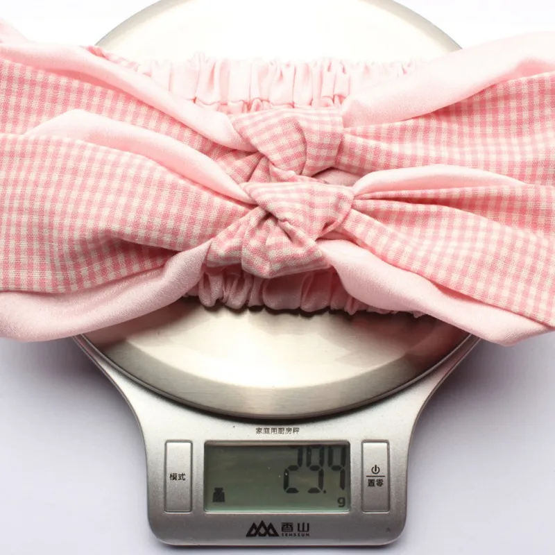 

Family Baby Headband2Pcs Cute Plaid Family Baby Girls Headwear Children Turban Hair Accessories Set