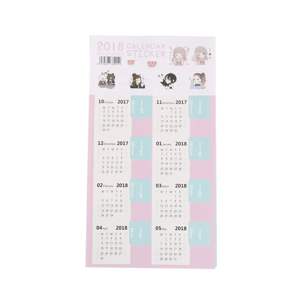 

1set(2 sheets) Calendar Sticker Notebook Index Monthly Categories Sticker Planner Accessories Cutouts
