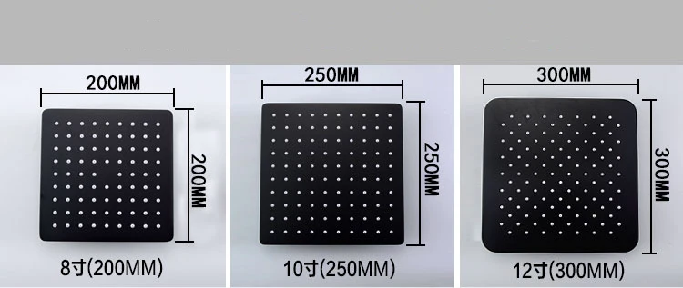 Ванная комната душевой набор квадратный скрытый матовый черный набор для душа потолок в стену 8/10/12 дюймов Топ спрей смеситель для душа XT408