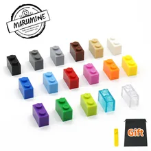 MARUMINE 200 шт./лот 1X2 кубики в горошек классические 13 цветов Обучающие Строительные блоки DIY Игрушки совместимы со всеми основными брендами
