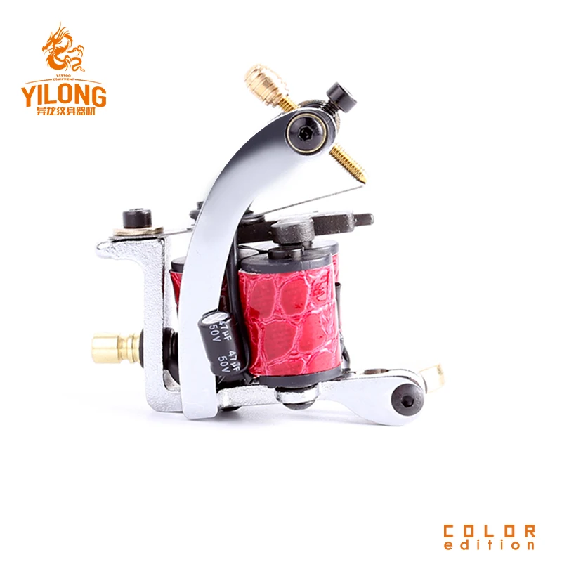 YILONG Hot Sale Iron Tattoo Guns T-Dial Machine 10 Wrap Coils Tatoo Machines Liner For Supplies Free Shipping | Красота и здоровье