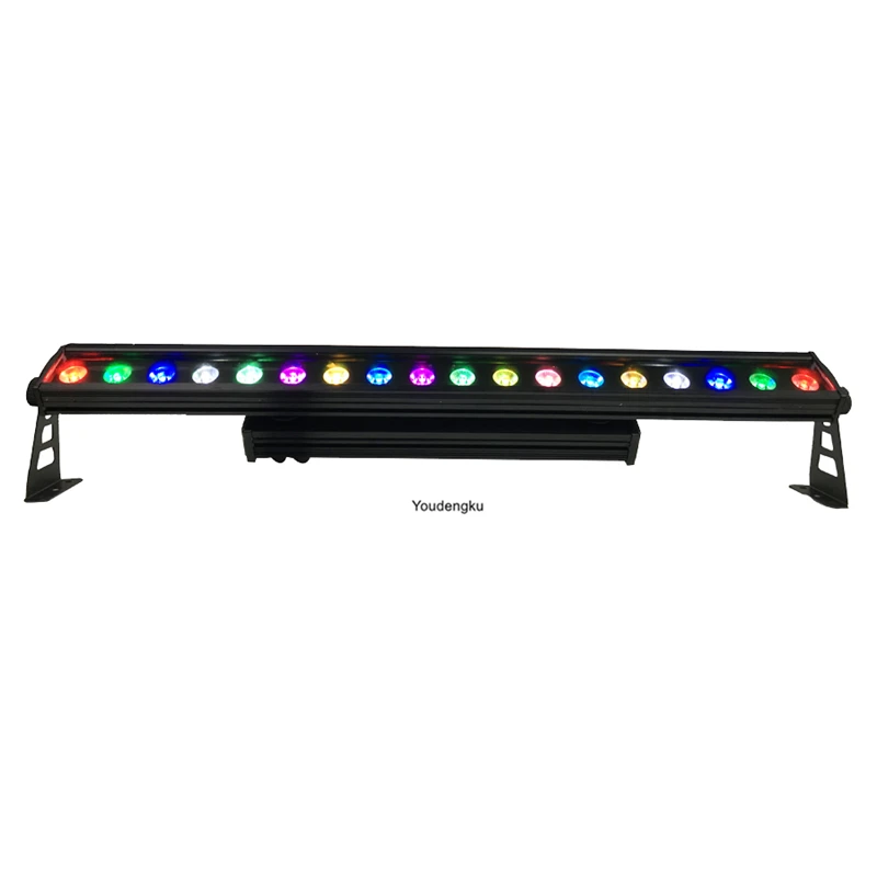 4 pieces Waterproof exterior landscape ip65 18PCS x 18W 6 in 1 rgbwa uv dmx512 outdoor led light wall washer