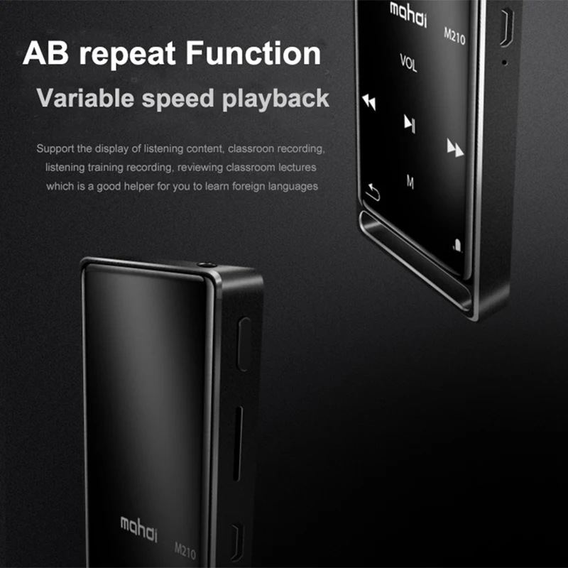Mahdi M210 Mp3 плеер Bluetooth пресс-экран 1,8 дюймов портативный спортивный Usb Hd Hifi музыкальный плеер 16 Гб Поддержка Tf карты