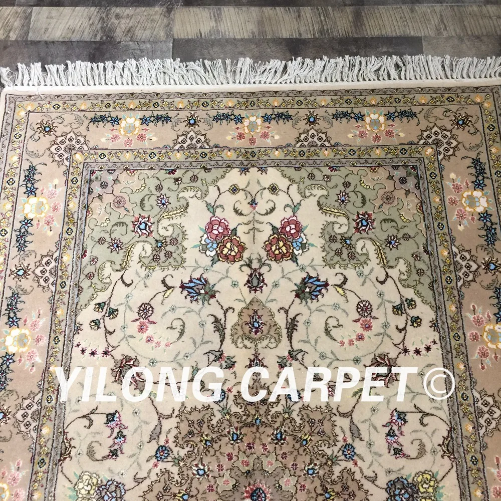 Yilong 4 'x 6' Шерстяной Шелковый персидский ковер с ручками прочный китайский