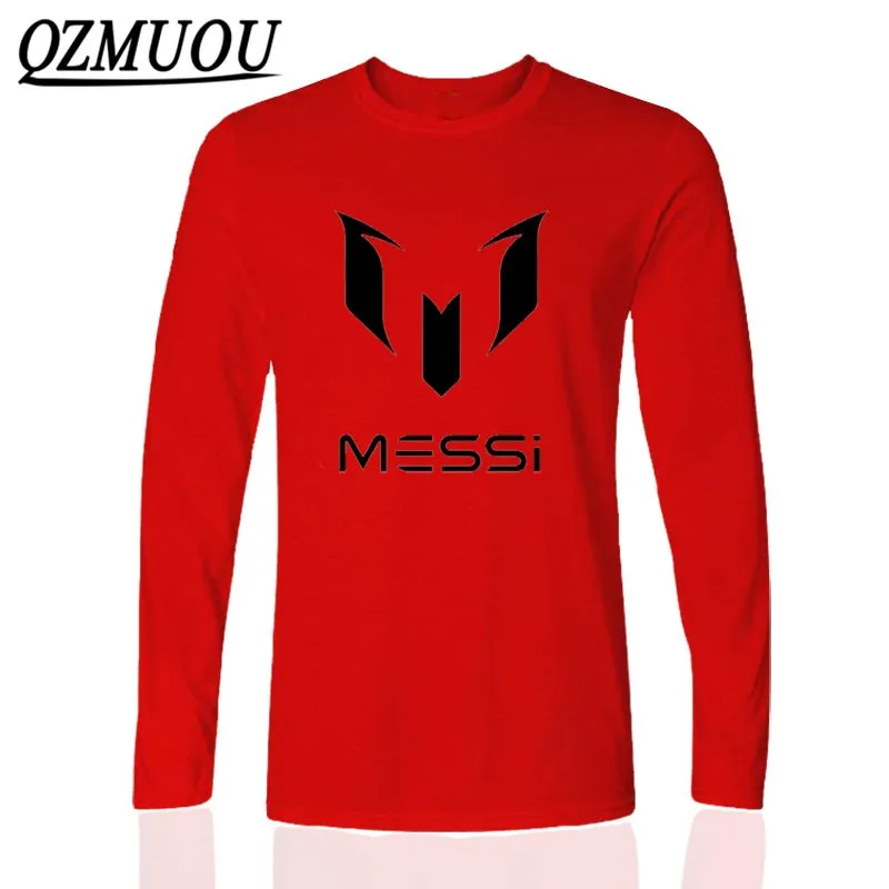 Модная футболка Lionel MESSI mark MESSI, хлопковая Футболка с круглым вырезом и круглым вырезом для отдыха, Мужская футболка с длинными рукавами