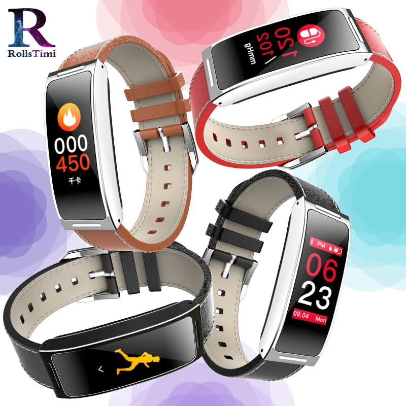

Mens Smart Bracelets Fashion Business Smart Wristband Blood Pressure Monitor Fitness Tracker Women Sports Smart Watch Waterproof