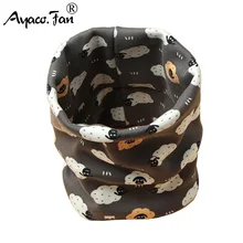 Весенний детский хлопковый шарф для маленьких мальчиков и девочек, новые зимние милые однотонные шарфы с рисунками животных, теплый шейный платок с круглым вырезом