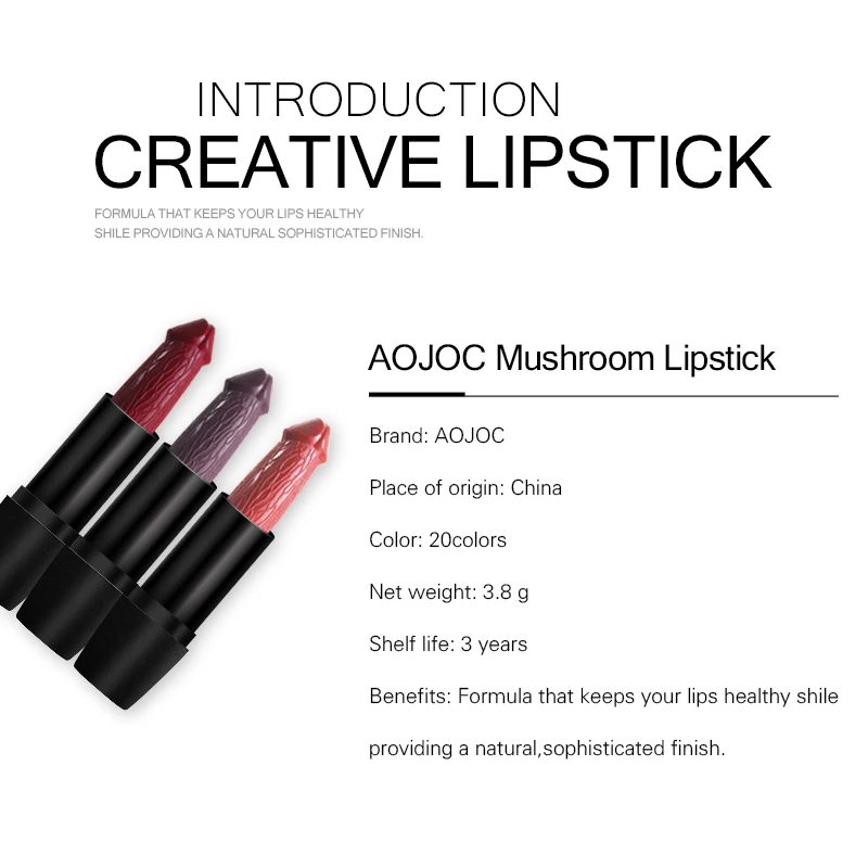 New Penis Shape Mushroom Head Lipstick 20 Colors Rouge Matte Lipstick Lips Makeup Red Lipstick Metallic Korean Makeup Cosmetics