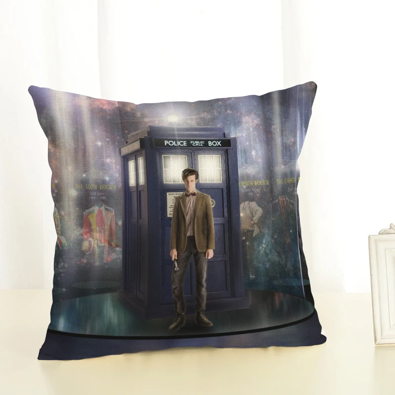 Наволочка для подушки Doctor Who 45x45 см, хлопковая льняная домашняя декоративная подушка для дивана, автомобильная спальная подушка