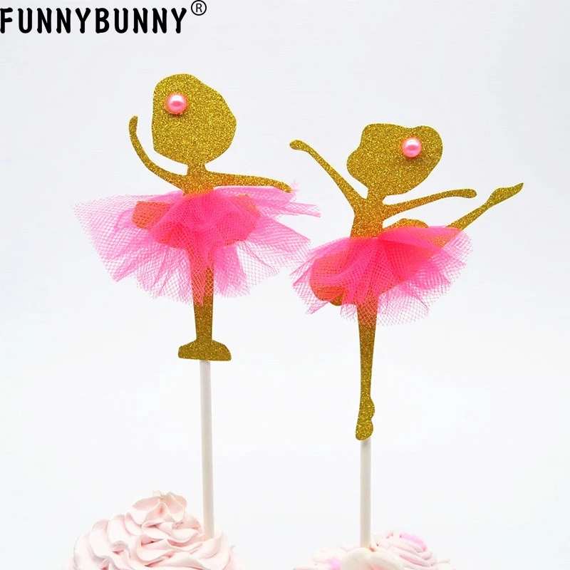 FUNNYBUNNY блестящие балерины для танцев кексы девочек свадебный душ украшение