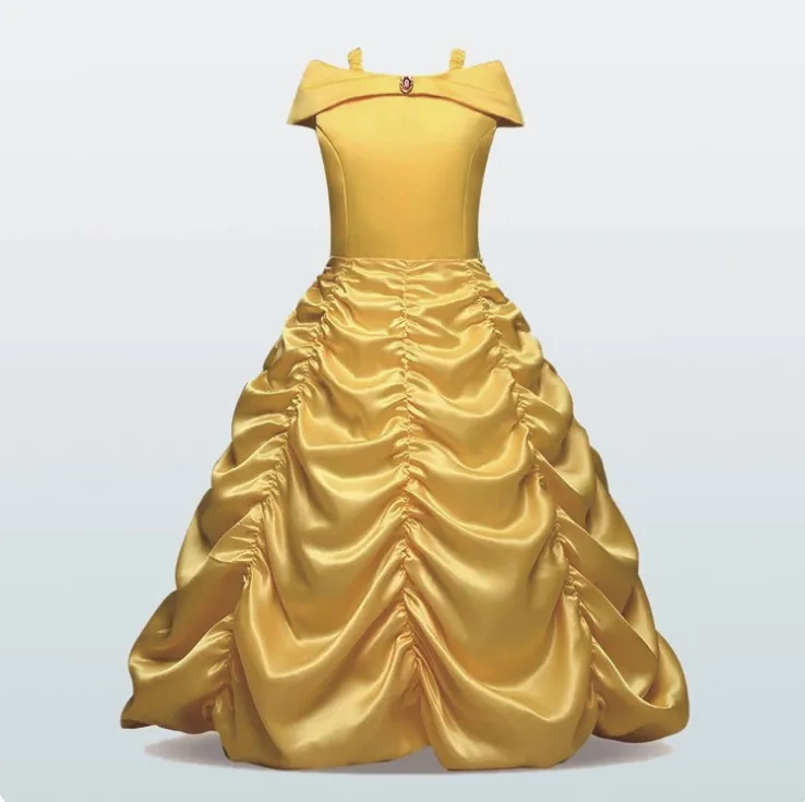 

2019 Cosplay Princess Dress Girls Dresses For Beauty Kids Party Clothing Magic stick crown Children Costume