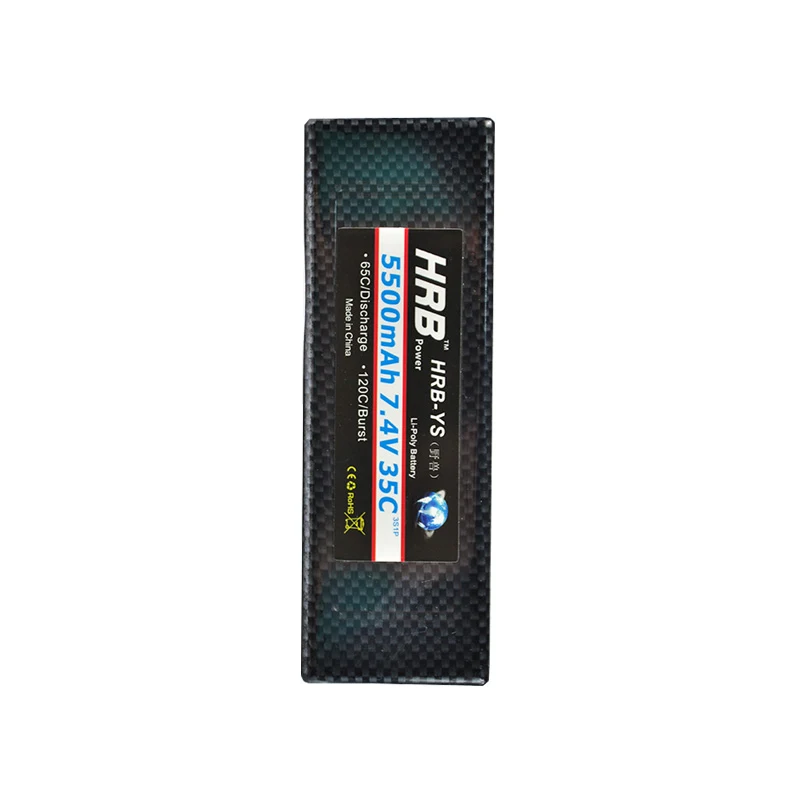 HRB 2S 7.4V 5500mAh 35C Hardcase Banana Lipo HRB 2S 7.4V 5500mAh 35C Hardcase Banana Lipo