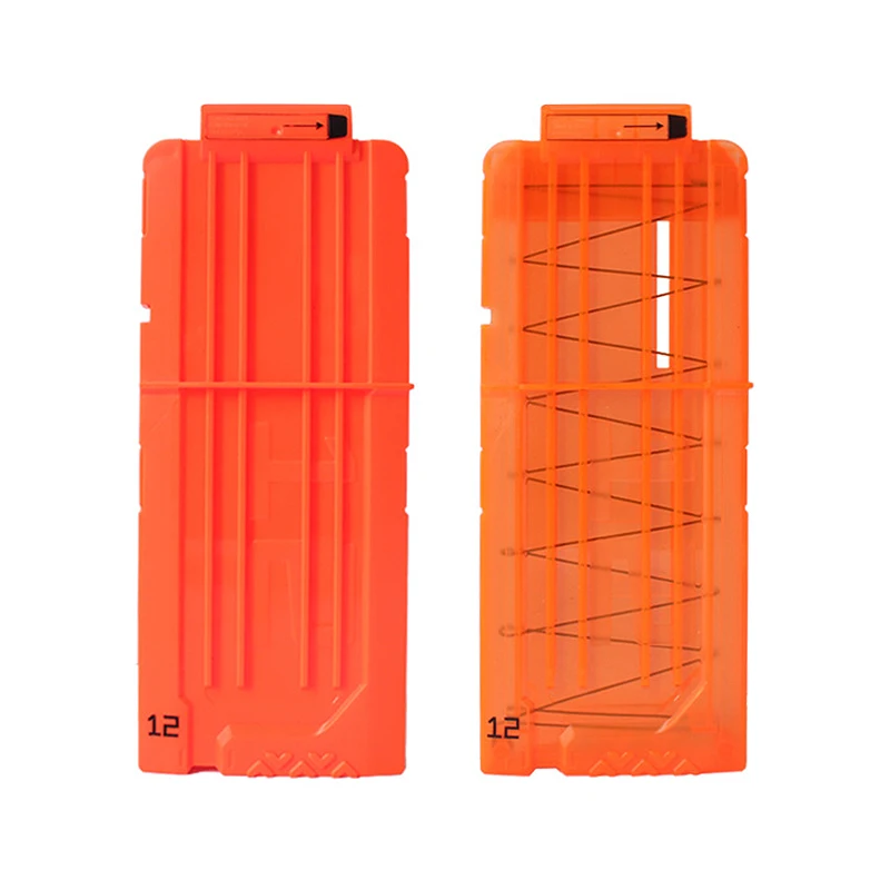 

High Quality 12 Reload Clip Magazines Round Darts Replacement Plastic Magazine Toy For Nerf Bullets Gun Strike Soft Bullet Clip