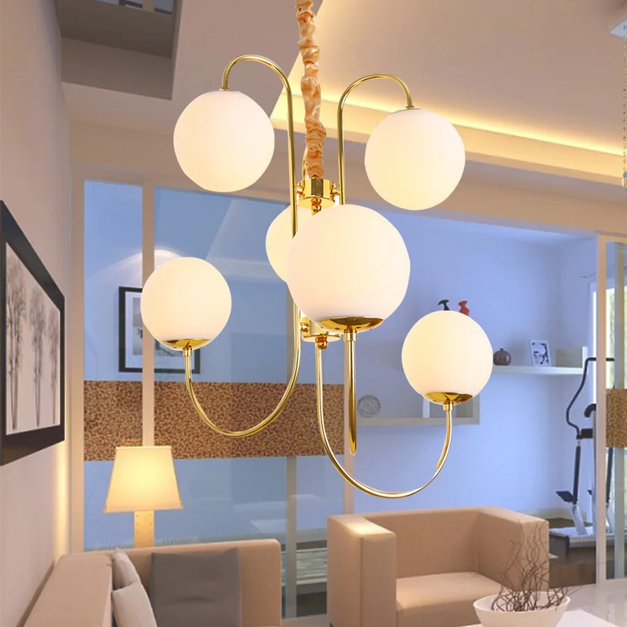Modern Living room/Bedroom/Minimalist/Restaurant Pendant Light Nordic Clothing Decoration Glass Ball Pendant Lamp