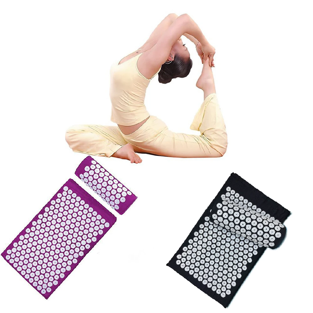 Массажная подушка для йоги, облегчающая боль, массажер, набор подушек, акупунктурные коврики, массажное одеяло для тела, для спины, дома, игольчатый коврик, массажер для шеи