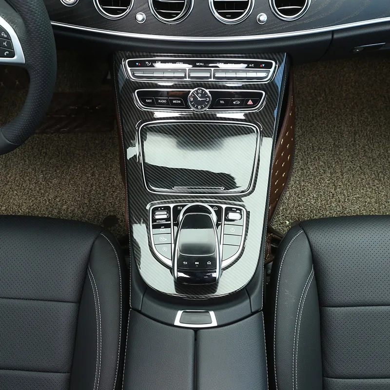Для Mercedes Benz W213 E Class 2016 2017 2018 ABS пластик углеродное волокно цветная консоль