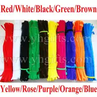 1000 STKS/LOT. Chenille stengels Chenille, Craft materiaal, Creativiteit ontwikkelen, Craft sticks, Kids DIY speelgoed, 0.6x30 cm, 10 kleur.