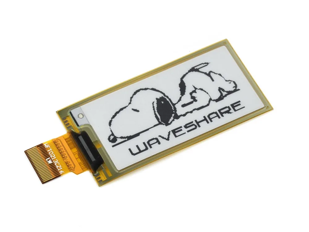 Waveshare, 212x104, 2,13 дюймов гибкий дисплей E-Ink шляпа для Raspberry Pi(2B/3B/Zero W). Два цвета: черный, белый, SPI интерфейс