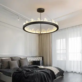 

Nordic luxury lighting, modern and modern restaurant, living room villa, crystal ring chandelier