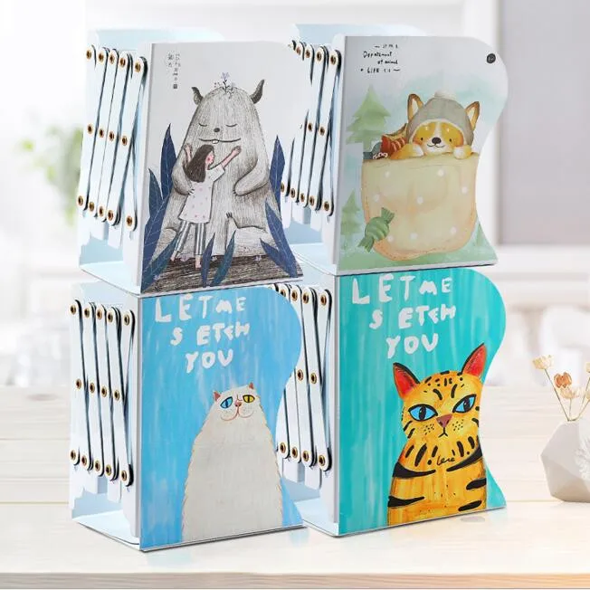 

Pretty Annimal Metal Retractable Bookends Desk Book Holder Students Desk Organizer Book Shelf Office Home Bookshelf Stationery