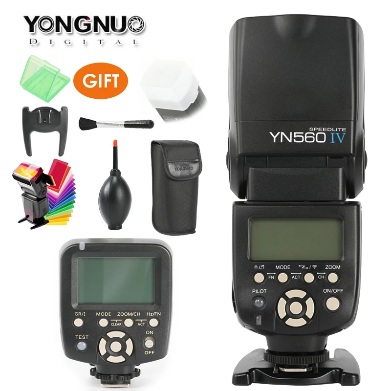 YONGNUO YN560 IV, YN-560 IV Master Radio Flash Speedlite+ YN-560TX контроллер для камеры Nikon Canon 1000D 6D D3000 D800 D600 D6