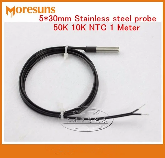 Fast Free Ship 10pcs/lot 1 Meter 50K 10K NTC thermistor waterproof