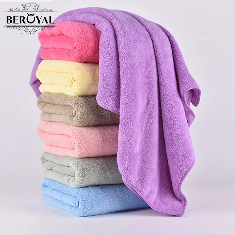 

New 2017 Clean Tools Beroyal 1pc Ultrafine Ciliated Towel Plush Magic Towel Comfortable Towel Size 70*140cm
