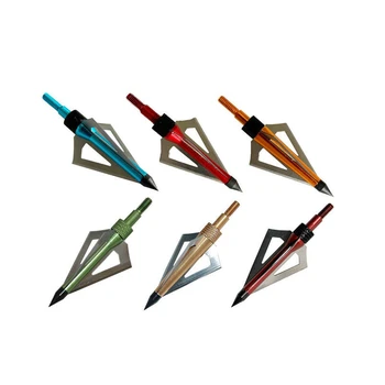 

6pcs Archery Broadheads Arrowheads Arrow Points Tips 100 Grain 3 Blades Archery Hunting Shooting Target Practice