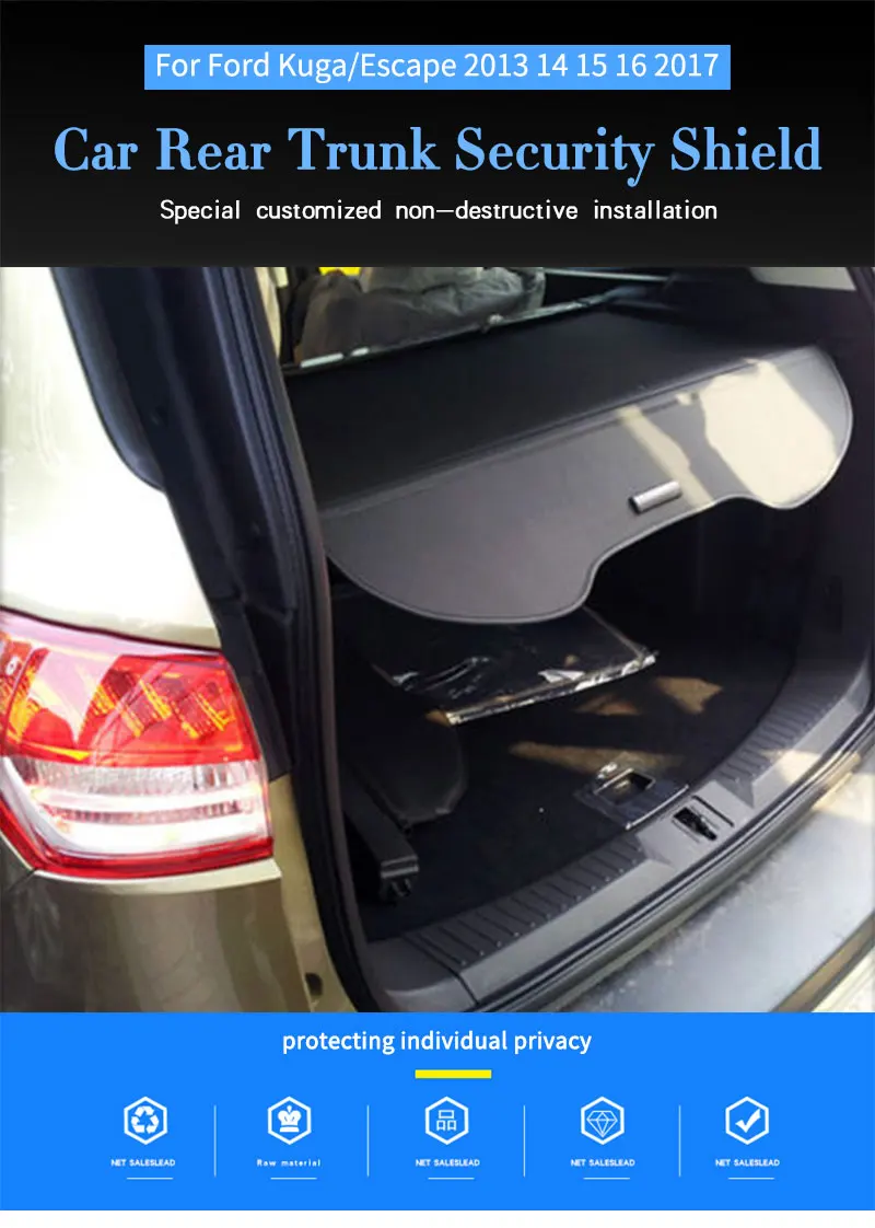 Trunk Security Cargo Cover Shield Cargo Liner Shade For Ford Escape accessories 2013 escape