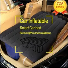 

car Travel Inflatable Air Mattress Bed Camping Back Seat Extended with pillow Cushion flocking Inflatable seat outdoor sofa