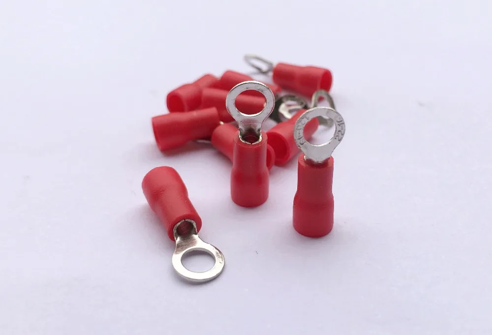 

RV1.25-4 Copper Ring Insulated Wire Connector Electrical Crimp Terminal Cable Wire Connector 100PCS/Pack