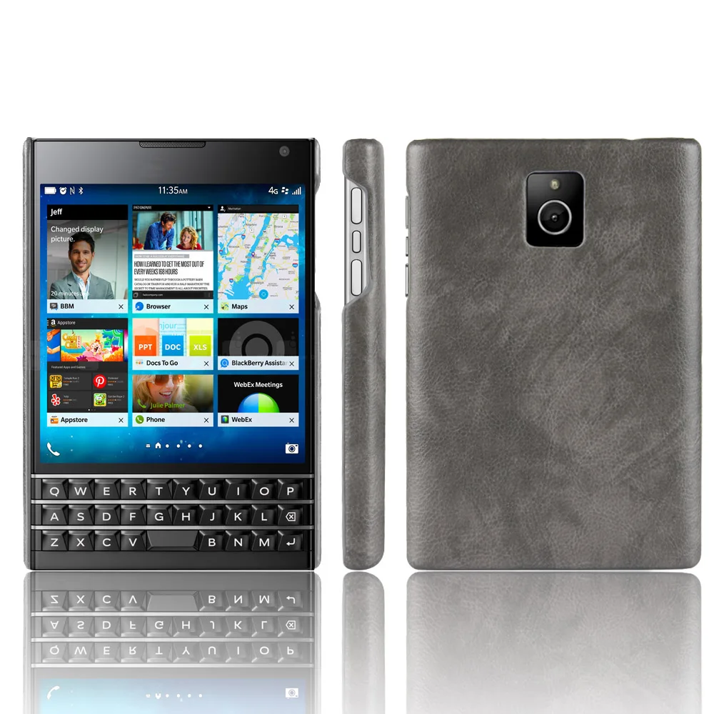 Ультра тонкие чехлы для Blackberry Passport Q30 чехол личи Кожа шаблон PU кожа и PC Обложка