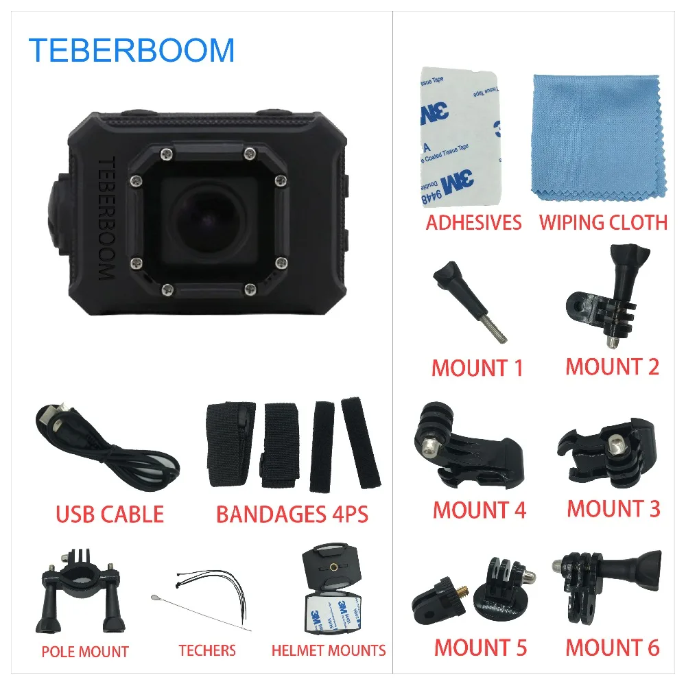 Оригинальный TEBERBOOM S9 действие Камера 1080 P Full HD 2 0 Открытый водонепроницаемый спорт
