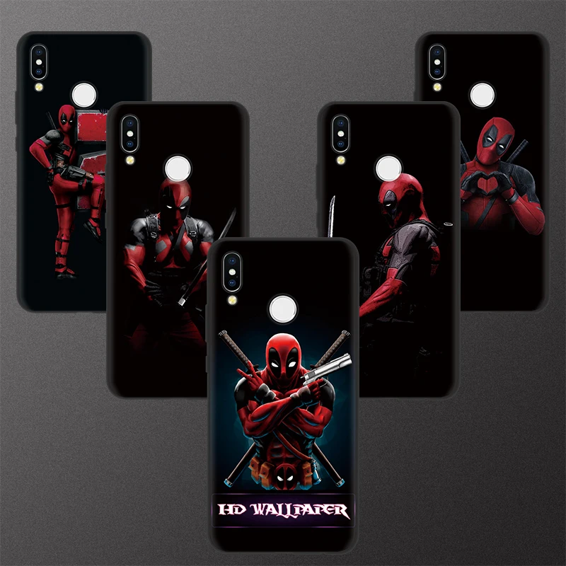 

Marvel Deadpool Silicone Case FOR Huawei Honor 9 10 8X Lite Y6 7A Pro View 20 Y9 2019 2018 nova 3 3i 4 Mate 10 20 Lite Pro Coque