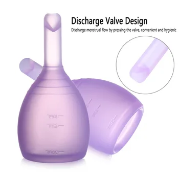 

Women Discharge Valve Menstrual Cup Lady Vagina Care Reusable Silicone Feminine Hygiene Period Month Medical Anner Menstrual Cup