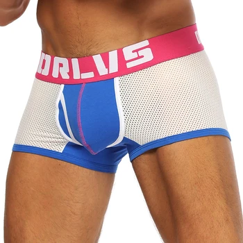 

ORLVS New Arrival Men Underwear Boxers Mesh Cuecas Boxers Men Boxer Homme Boxershorts Men Male Panties calzoncillos