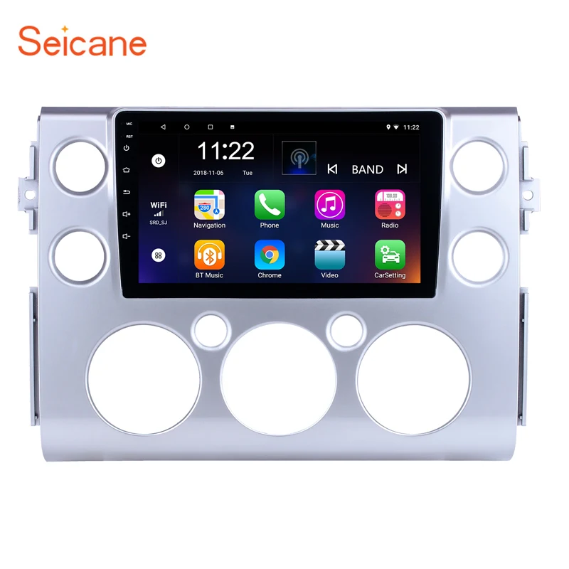 Seicane Car Multimedia Player for 2007-2018 Toyota FJ CRUISER Android 8.1 8-core GPS Navigation System Bluetooth WiFi Rearview