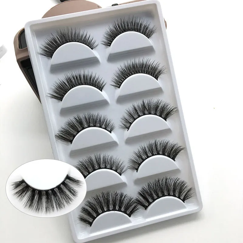 

250 pairs/50box 100% Real Mink Fake Eyelashes 3D Natural False Eyelashes 3d Mink Lashes Soft Eyelash Extension Makeup Kit Cilios