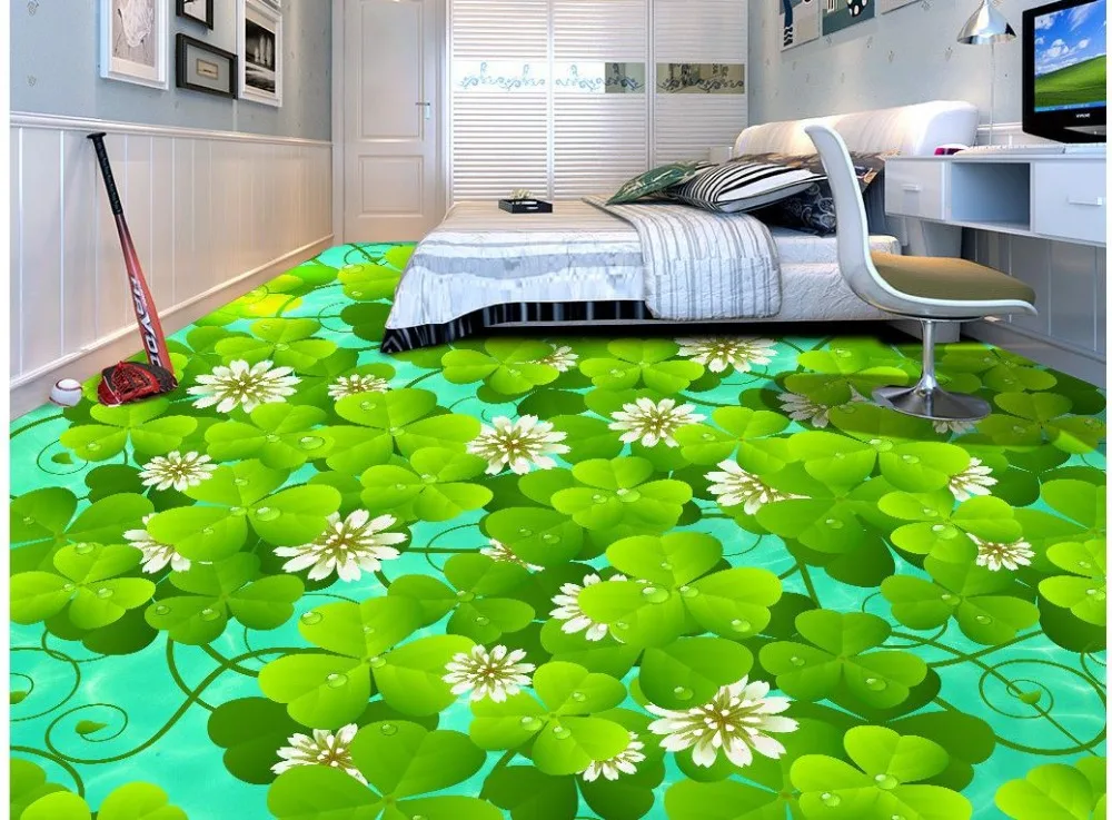 Фотообои с пляжным полом 3D обои на пол для гостиной водные растения напольные