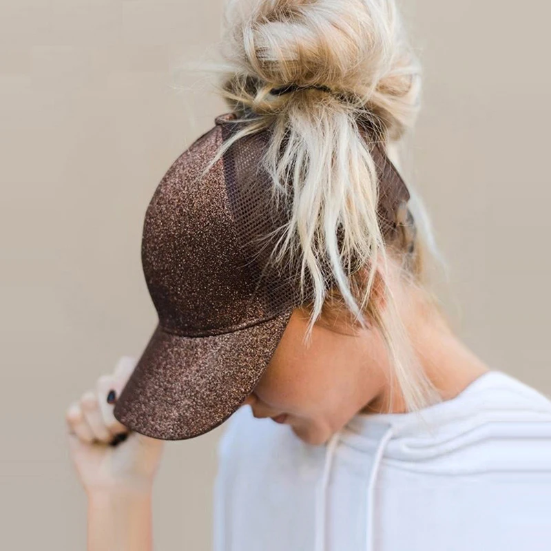 

Hot Ponytail Running Cap Women Messy Bun Snapback Summer Mesh Hats Casual Sport Caps Dropship Adjustable Streetwear Hip Hop Cap