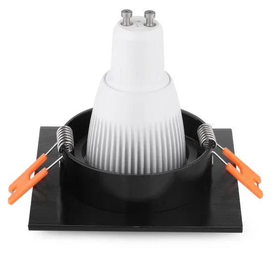 10 шт./лот черный встроенный квадратный светильник держатель регулируемая рама для Светодиодный GU10 MR16