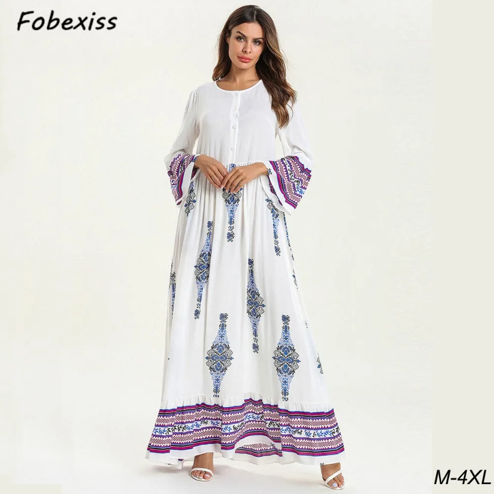 

Muslim Dress Women's Abaya Dubai kaftan Ramadan Islamic Clothing Abaya Turkey Eid Caftan Marocain Plus Size Islamic Dress Spring